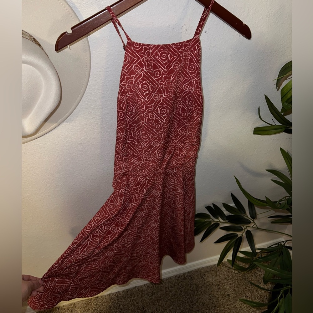 M RUST MINI SUN DRESS
